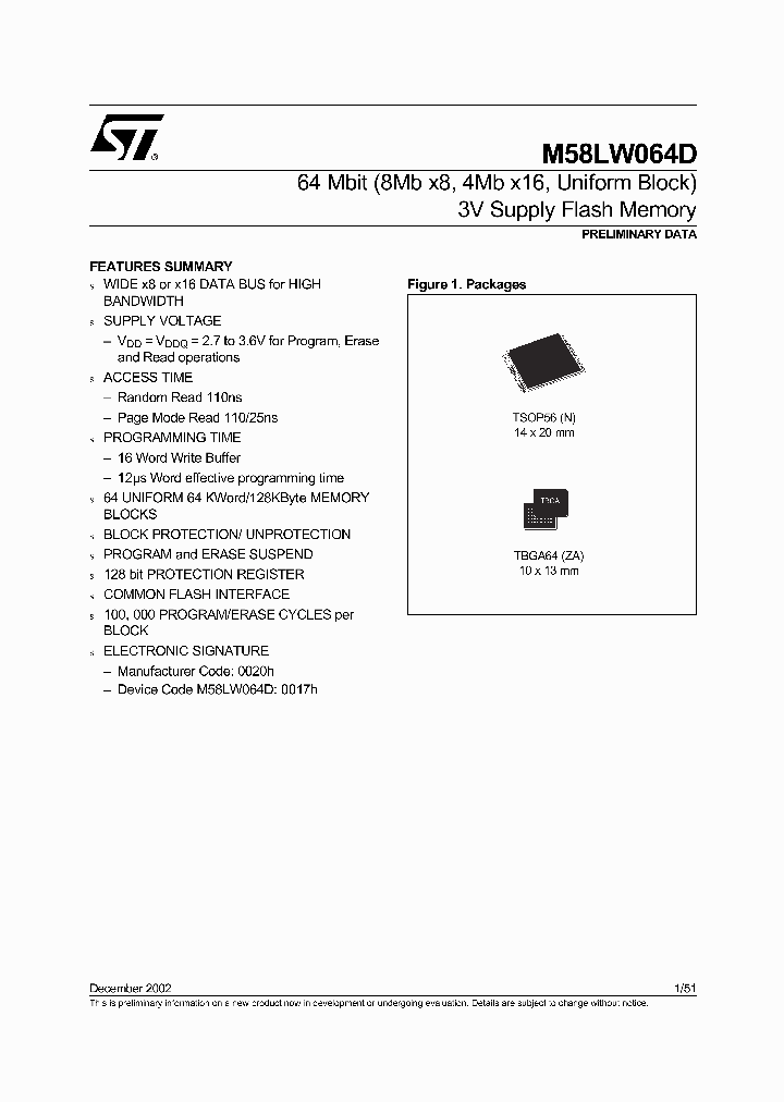 M58LW064D_1710225.PDF Datasheet