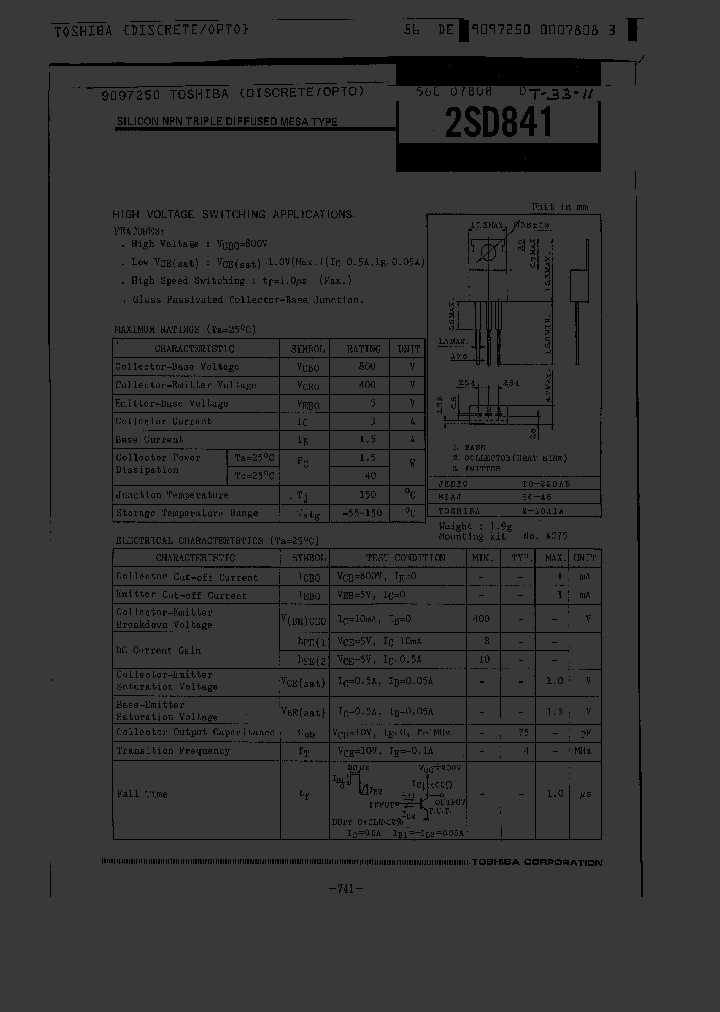 2SD841_1709786.PDF Datasheet