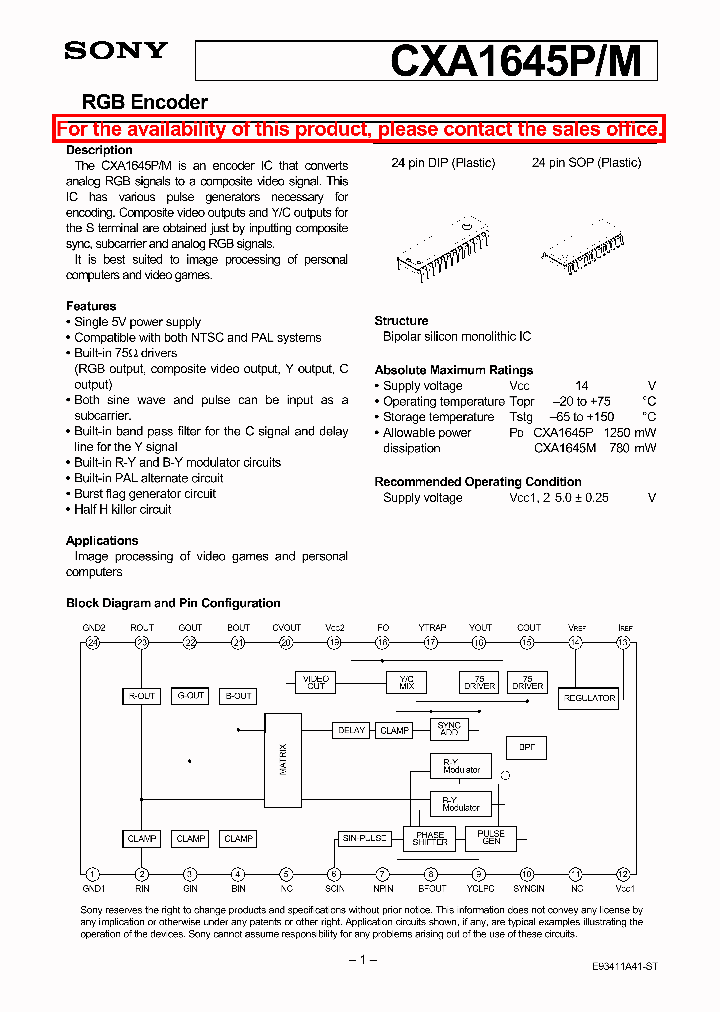 CXA1645PM_1352717.PDF Datasheet