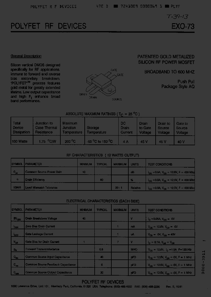 EXO73_1404527.PDF Datasheet