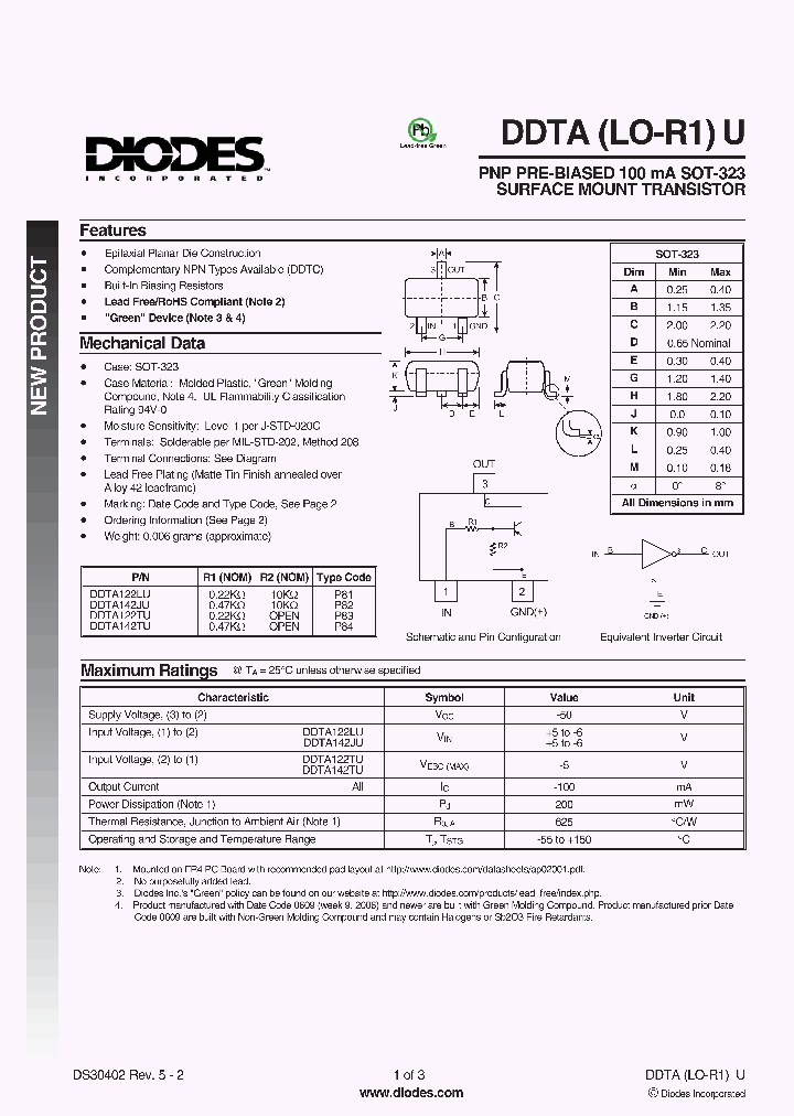 DDTA122LU-7-F_1394735.PDF Datasheet