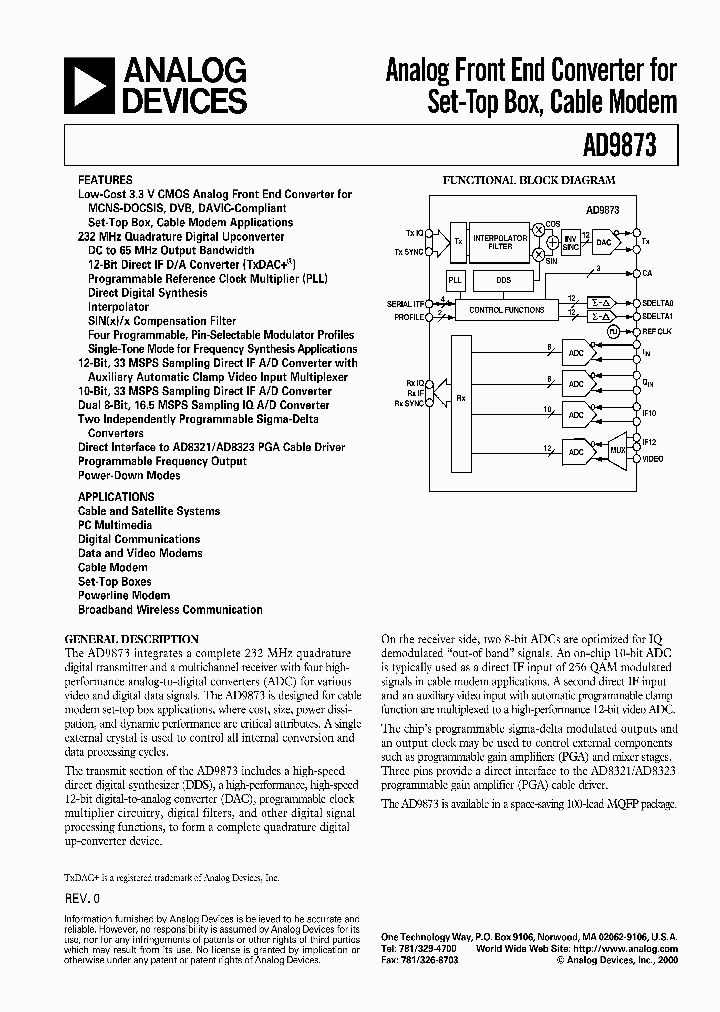 AD9873-EB_1423983.PDF Datasheet