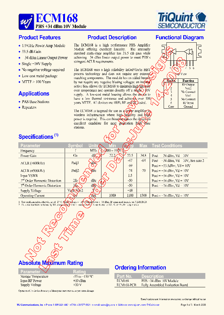 ECM168-PCB_1431129.PDF Datasheet