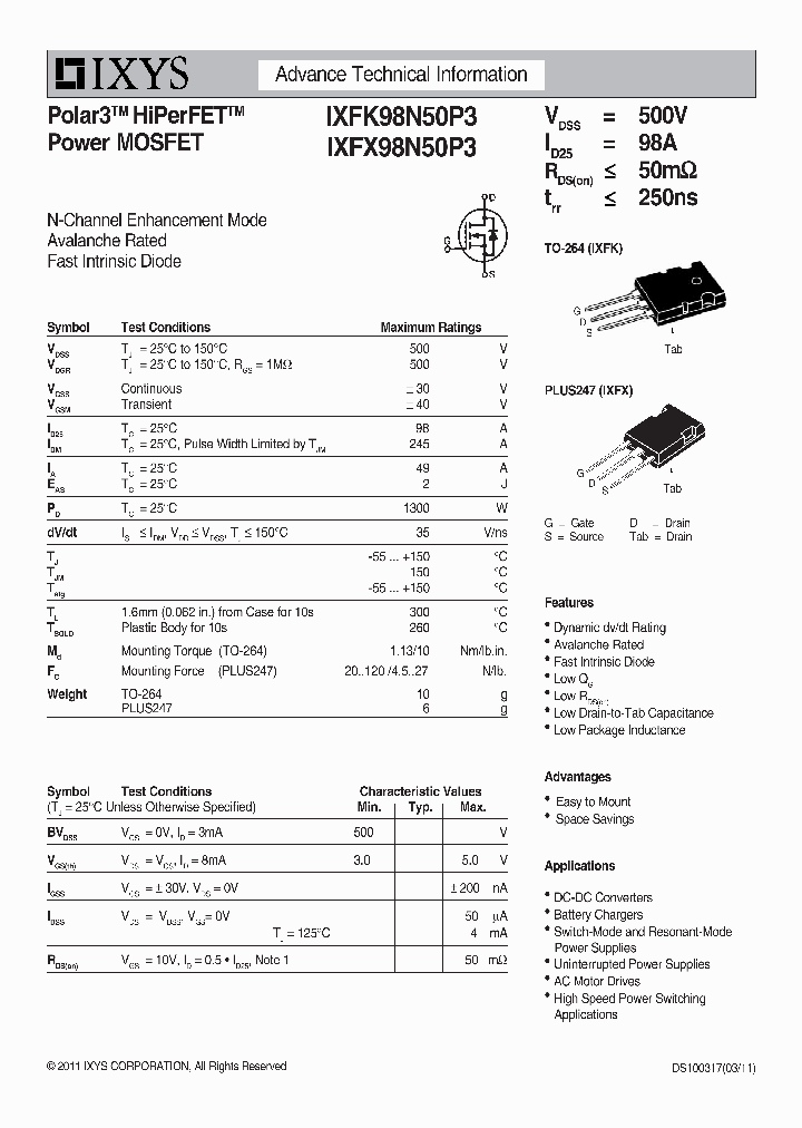 IXFX98N50P3_1760344.PDF Datasheet