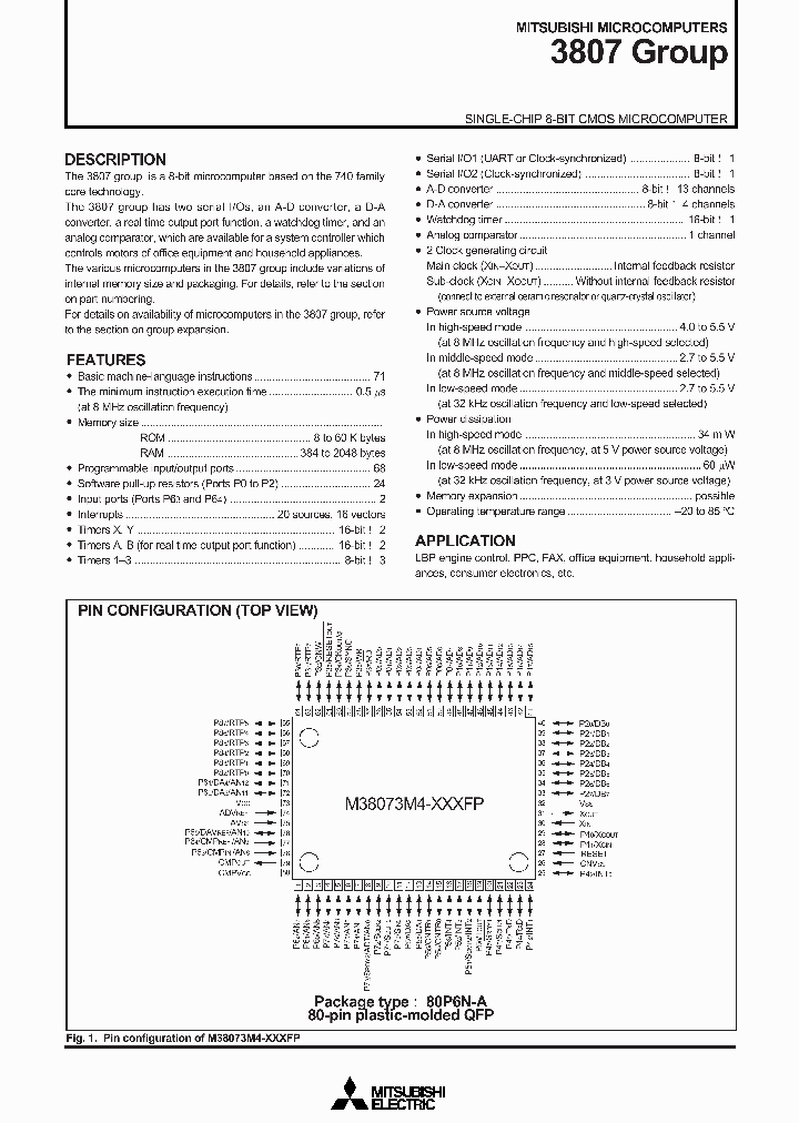 M38073M4-A01FP_1504728.PDF Datasheet