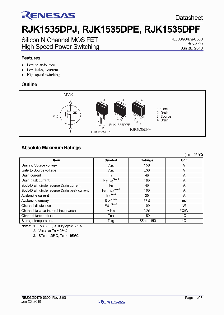 7RJK1535DPF_1801285.PDF Datasheet