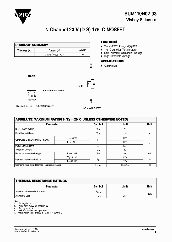 SUM110N02-03_1802582.PDF Datasheet