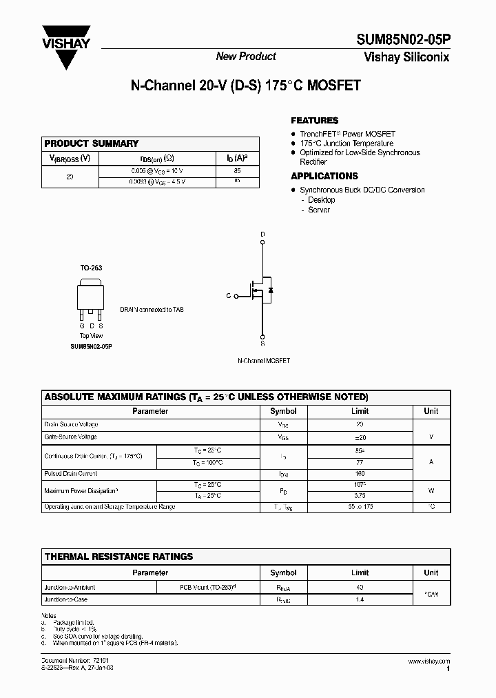 SUM85N02-05P_1802740.PDF Datasheet