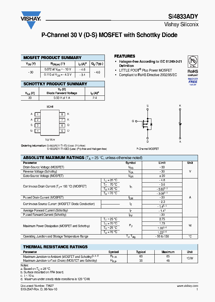 SI4833ADY-T1-GE3_1563593.PDF Datasheet