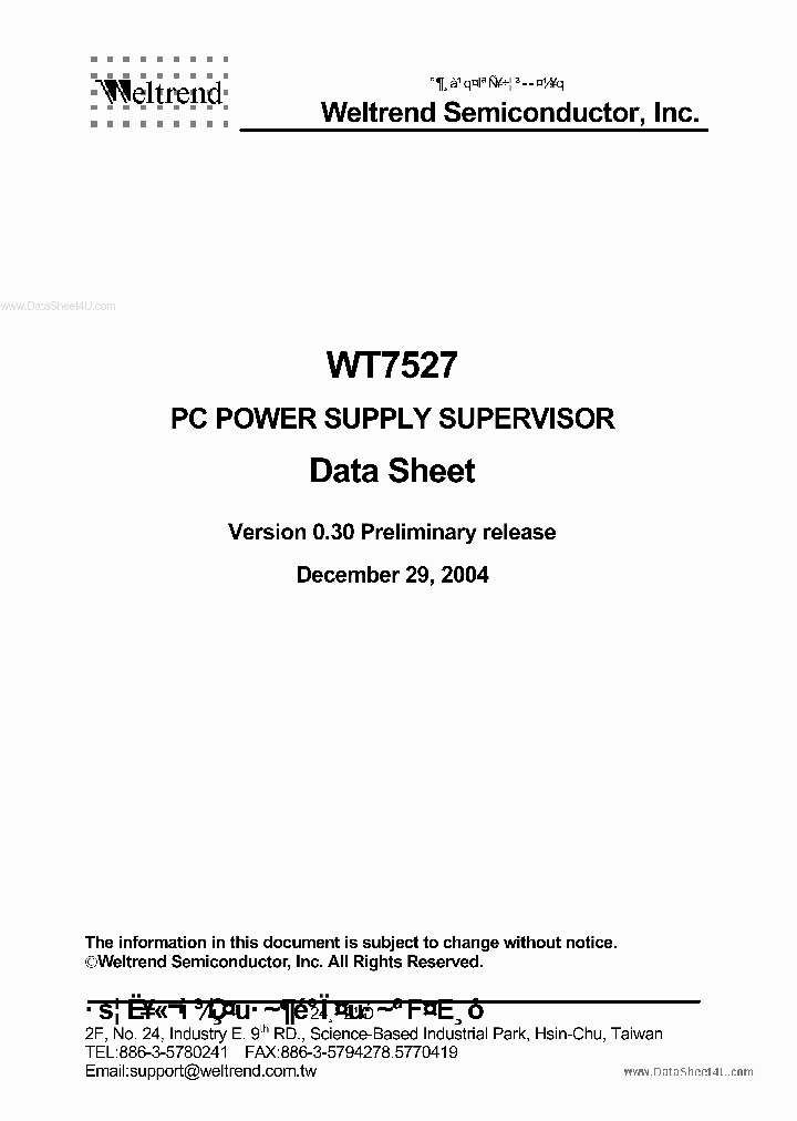 WT7527_1804492.PDF Datasheet