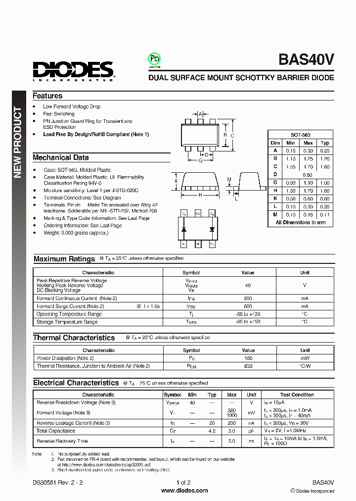 BAS40V-7_1622976.PDF Datasheet