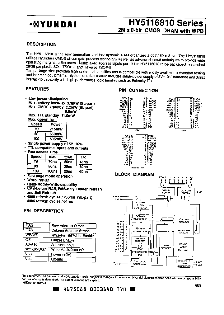 HY5116810JC-10_1629393.PDF Datasheet