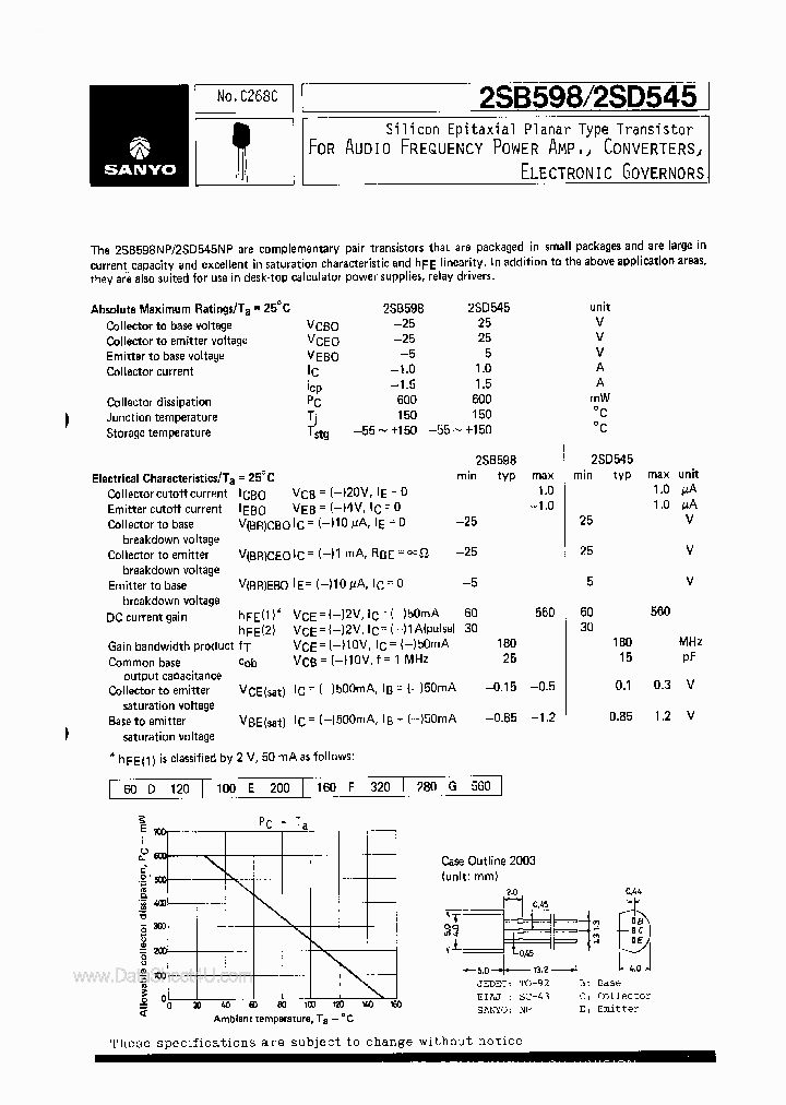 2SD545_1810772.PDF Datasheet