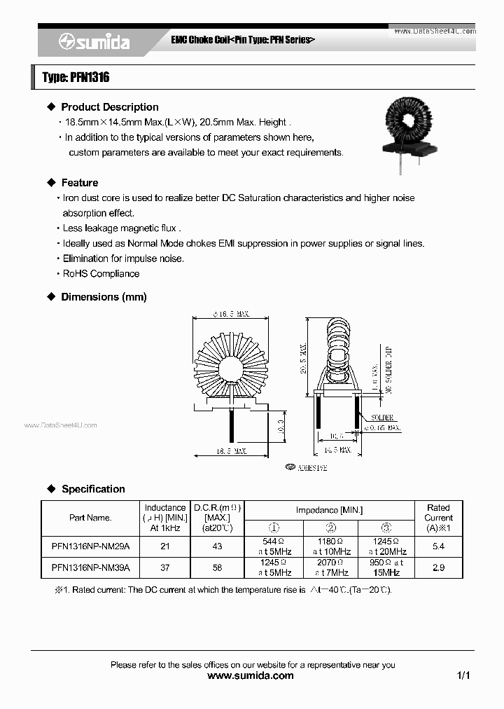 PFN1316_1828206.PDF Datasheet Download