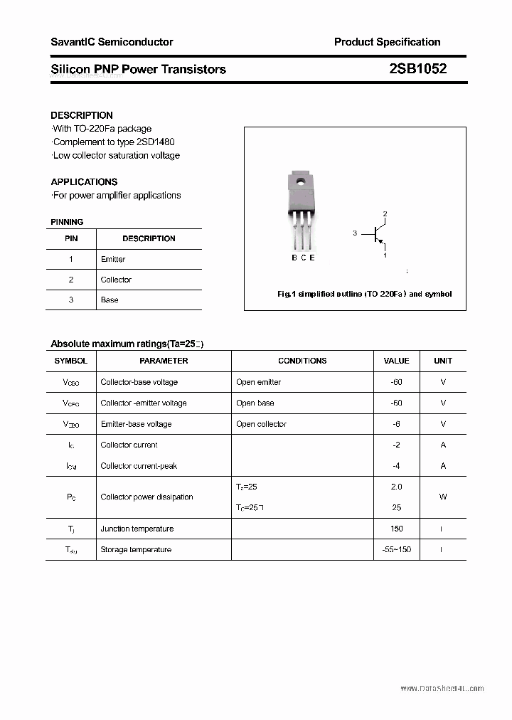 2SB1052_1829148.PDF Datasheet