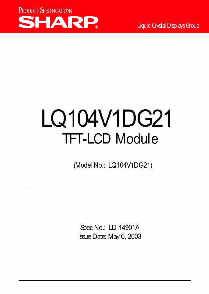 LQ104V1DG21_1863232.PDF Datasheet