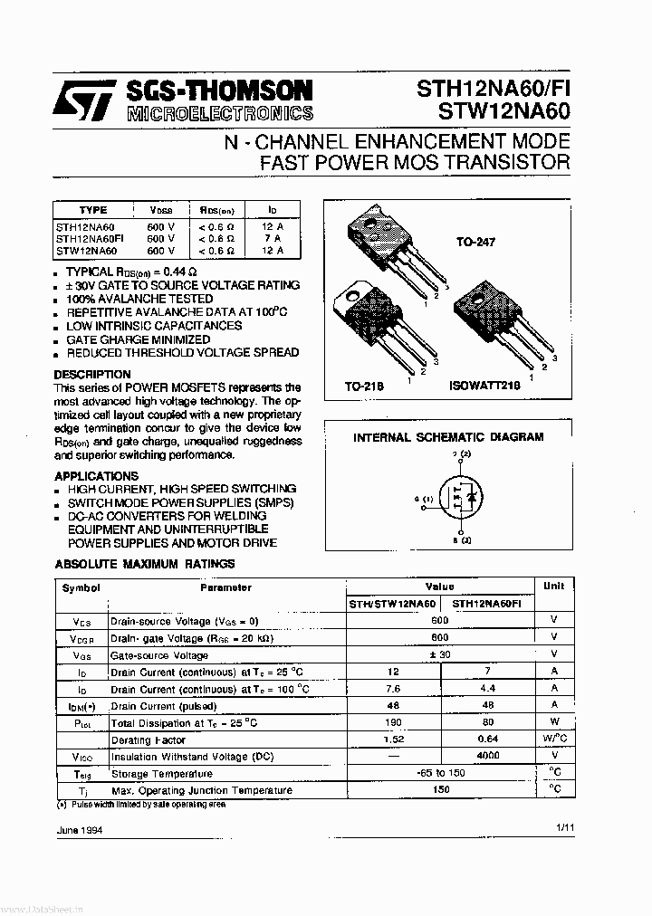 STW12N60_1877167.PDF Datasheet