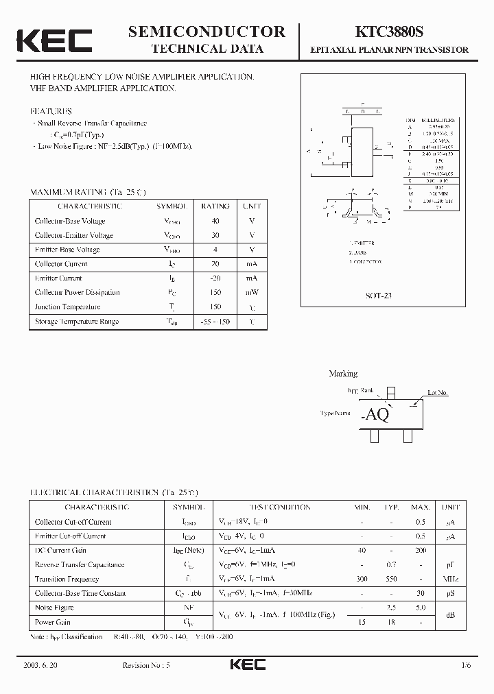 KTC3880S_1896985.PDF Datasheet