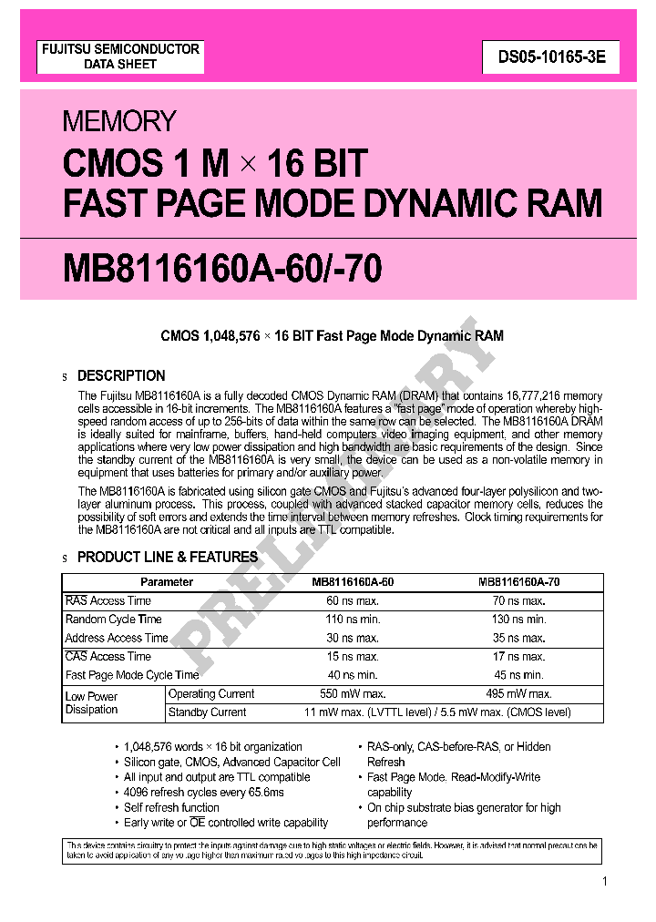 MB8116160A-70_1746721.PDF Datasheet