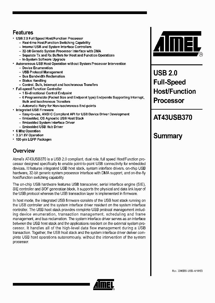 AT43USB370E-AC_1752470.PDF Datasheet