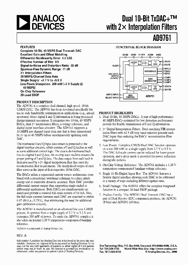 AD9761-EB_1782339.PDF Datasheet