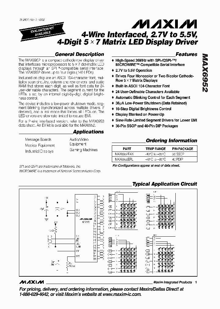 MAX6952_1881461.PDF Datasheet