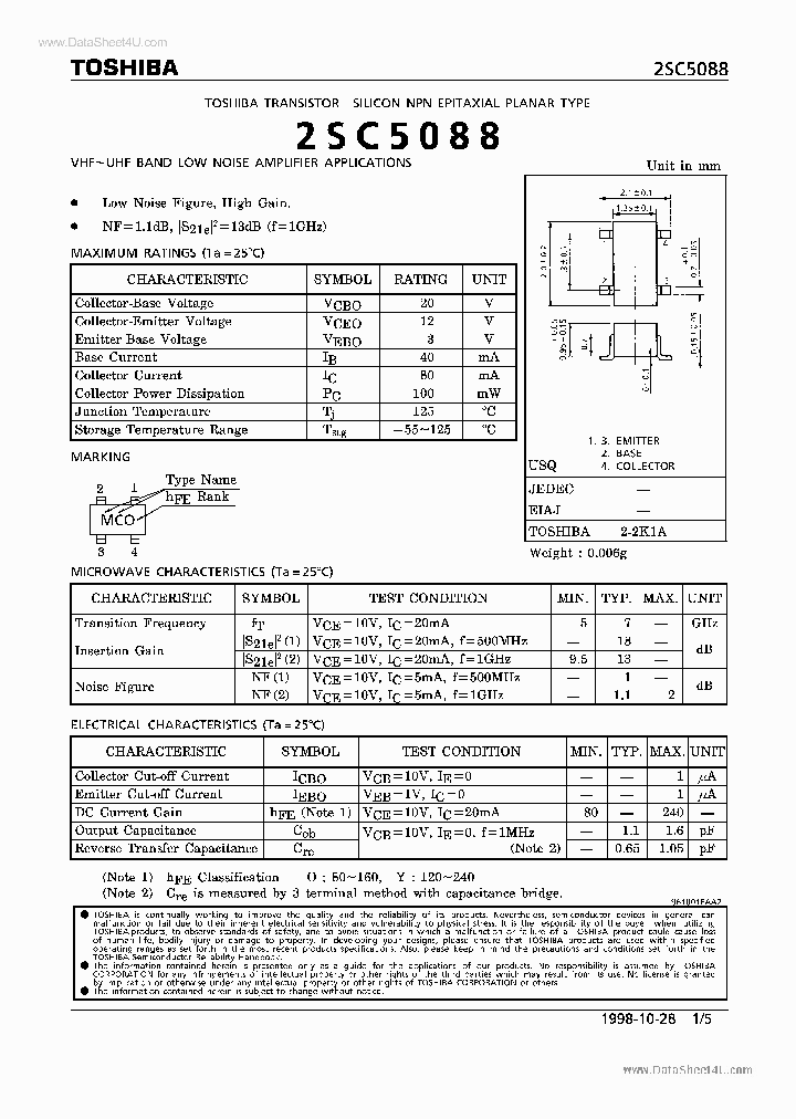 C5088_1886935.PDF Datasheet Download --- IC-ON-LINE