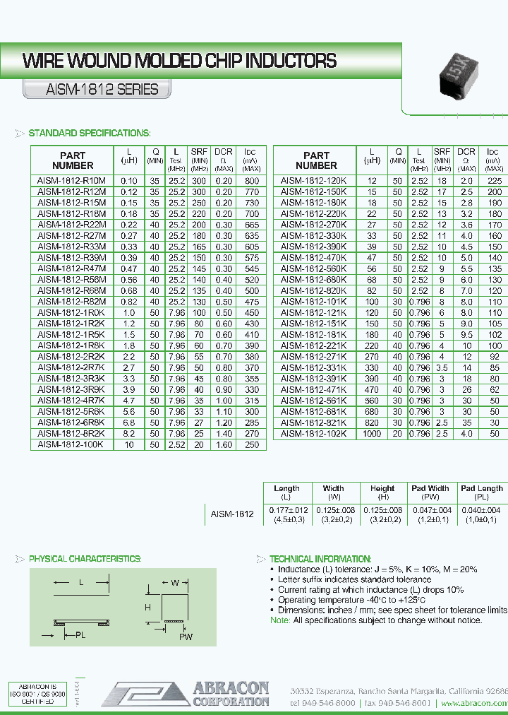 AISM-1812-R56M_1814440.PDF Datasheet