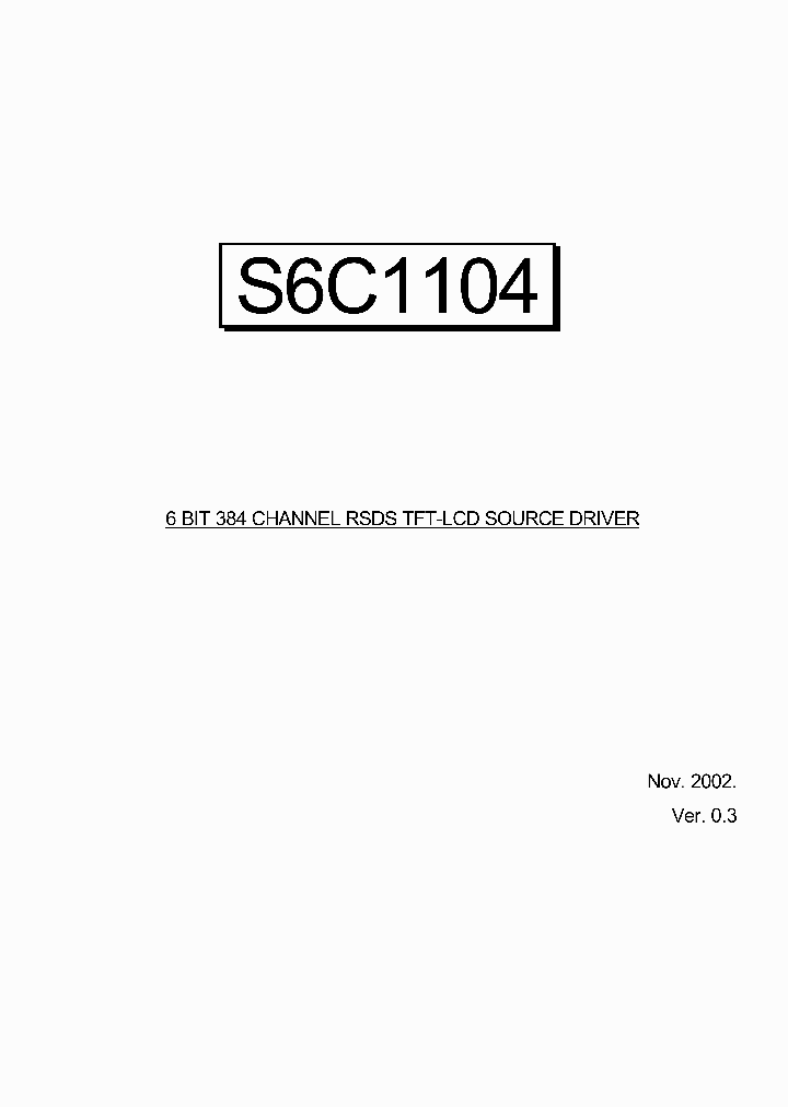 S6C1104_1869289.PDF Datasheet