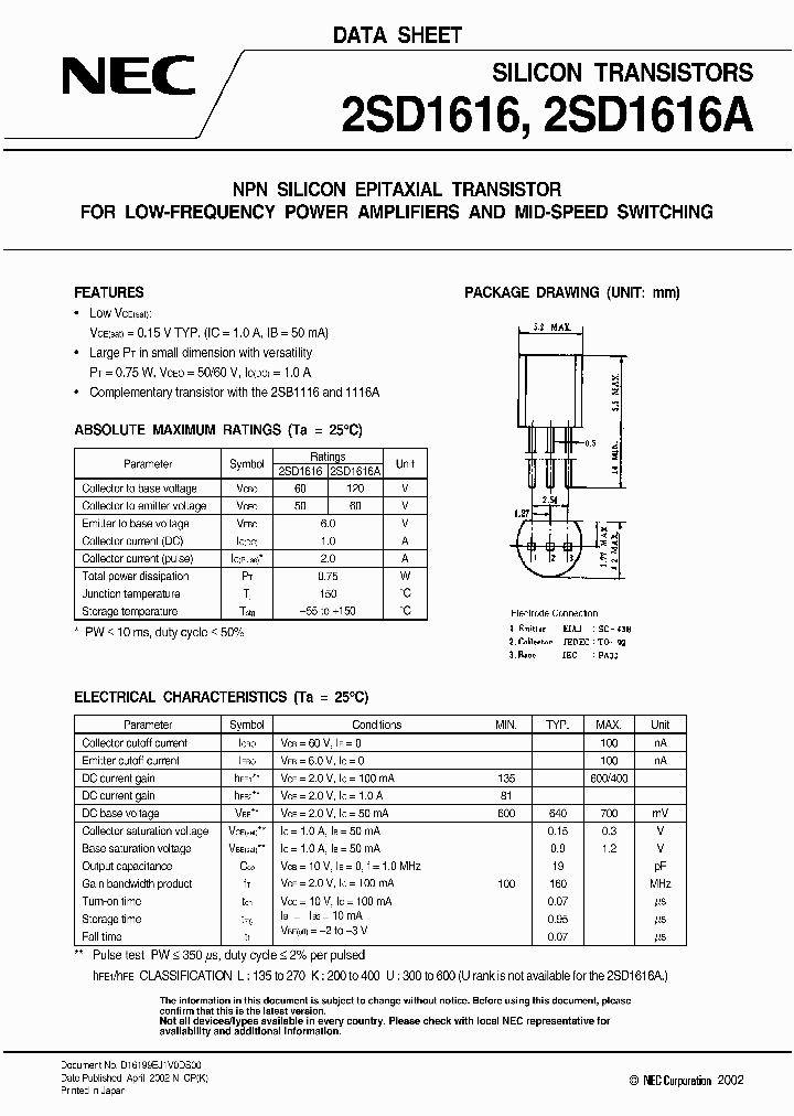 2SD1616-T_1936252.PDF Datasheet