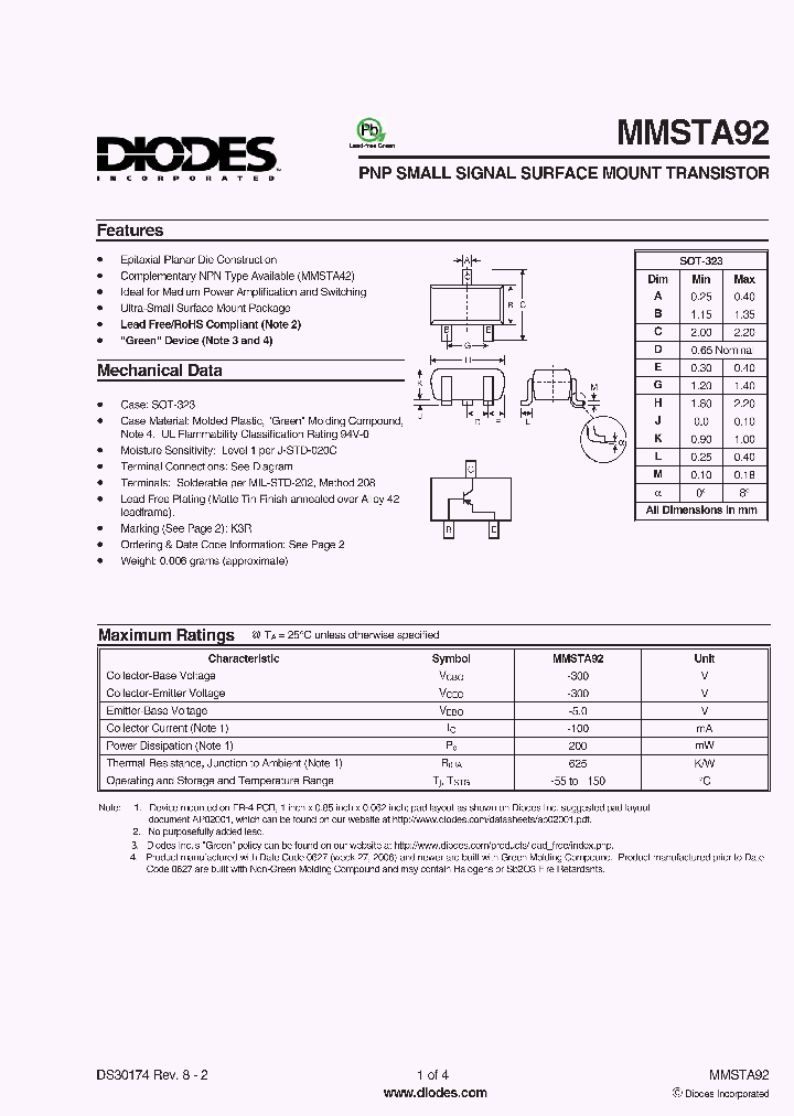 MMSTA92-7-F_1885326.PDF Datasheet
