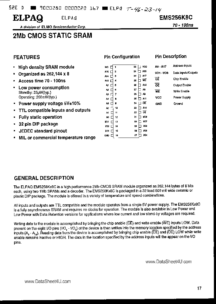 EMS256K8C_1948359.PDF Datasheet