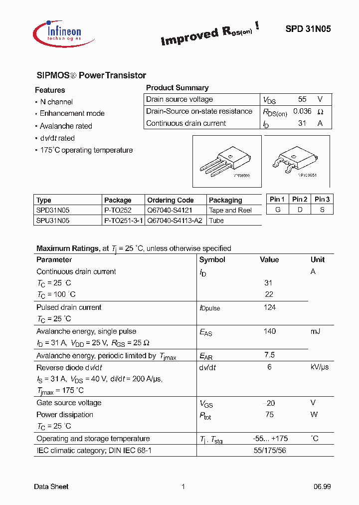 SPD31N05_1952880.PDF Datasheet