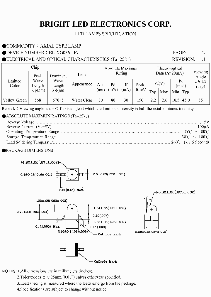 BL-XG0361-TR7_1932562.PDF Datasheet