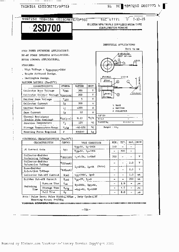 2SD700_1936455.PDF Datasheet