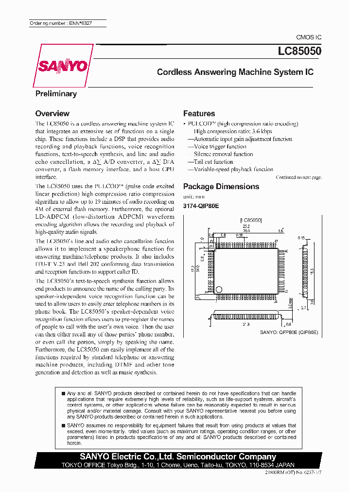 LC85050_1948744.PDF Datasheet