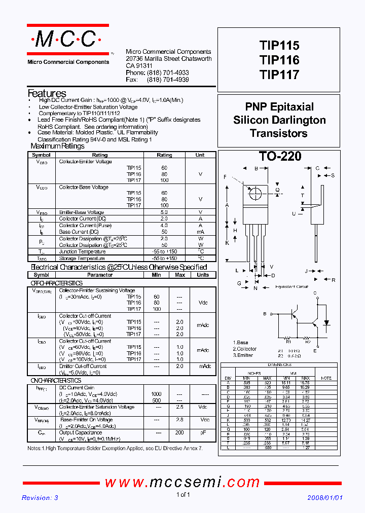 TIP116-BP_1953645.PDF Datasheet