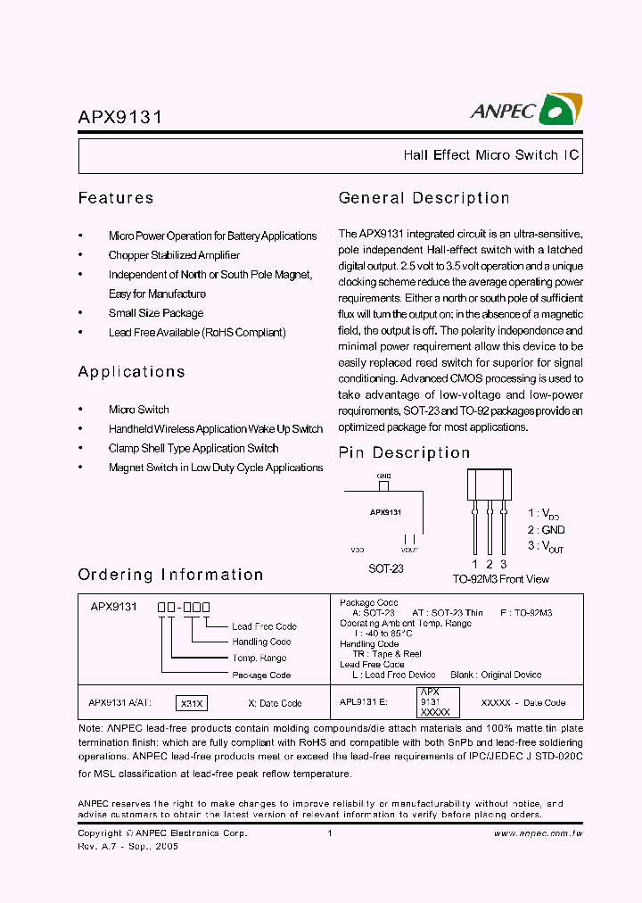 APX9131ATI-TR_1964719.PDF Datasheet