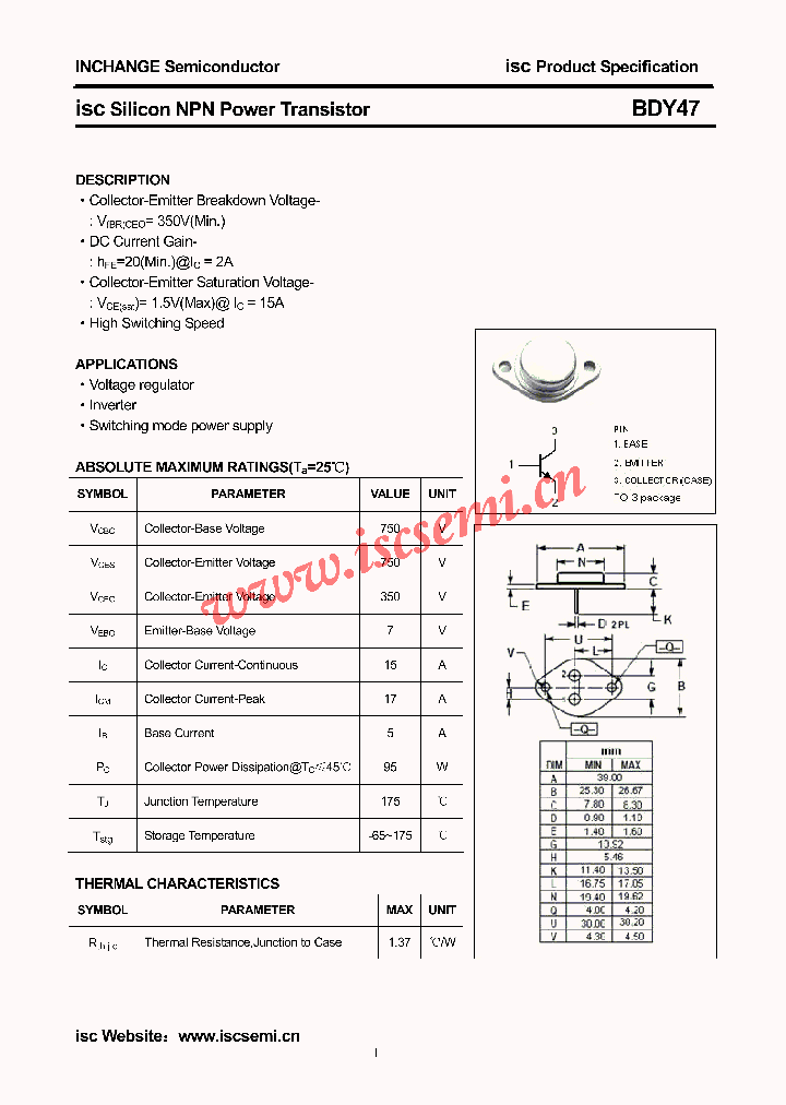 BDY47_1966299.PDF Datasheet