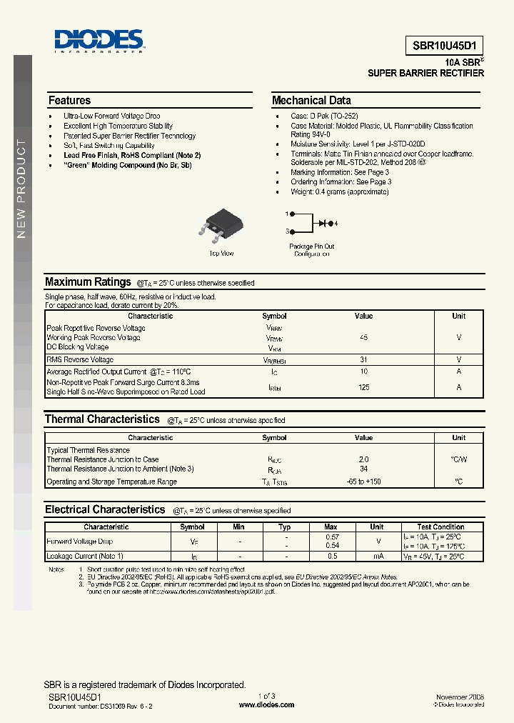 SBR10U45D1-T_1967198.PDF Datasheet