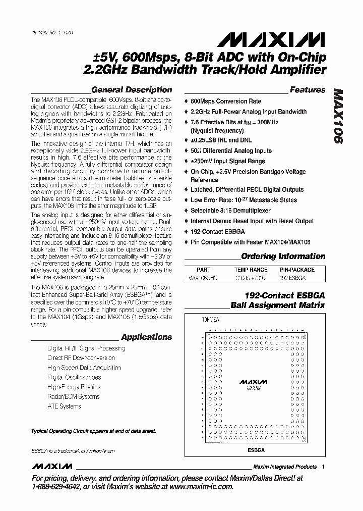 MAX106_1990008.PDF Datasheet