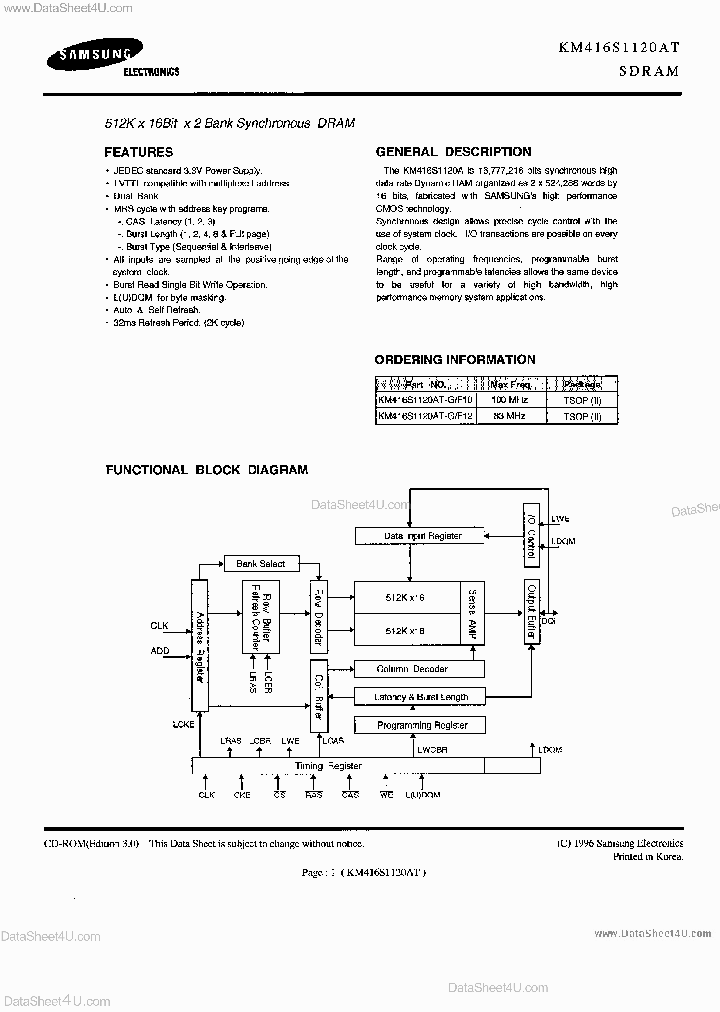 KM416S1120AT_1992615.PDF Datasheet