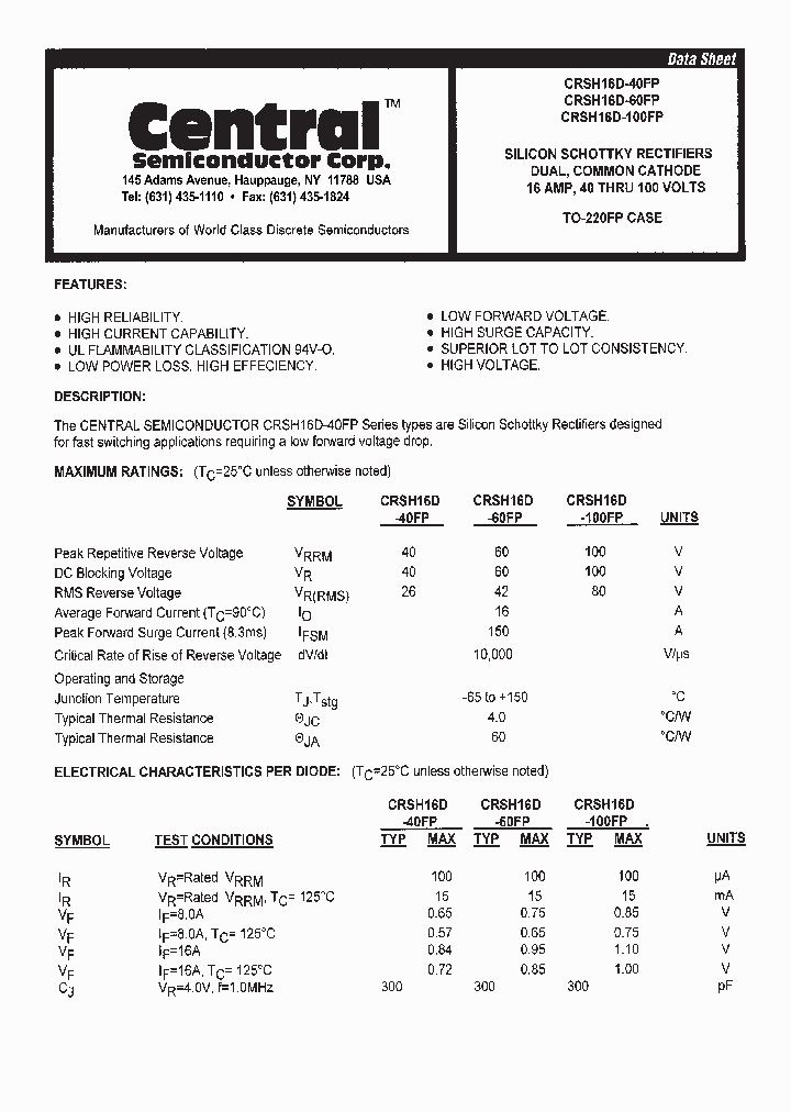 CRSH16D-40FP_1997209.PDF Datasheet