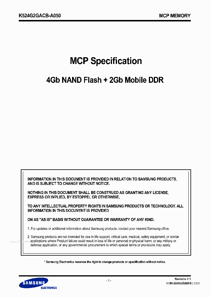 K524G2GACB-A050_2001026.PDF Datasheet