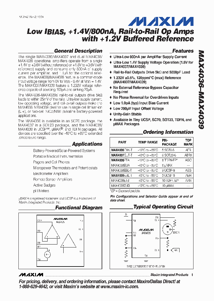 MAX4039ETB_2011332.PDF Datasheet