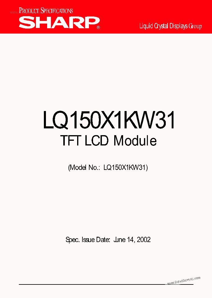LQ150X1KW31_2037933.PDF Datasheet