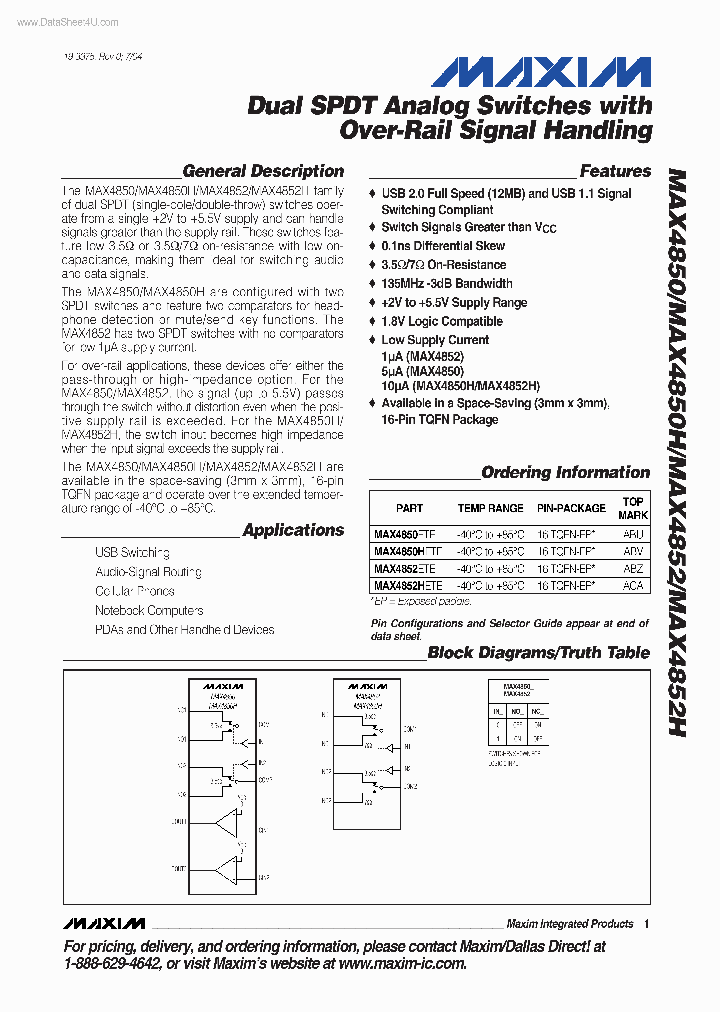 MAX4850H_2042186.PDF Datasheet