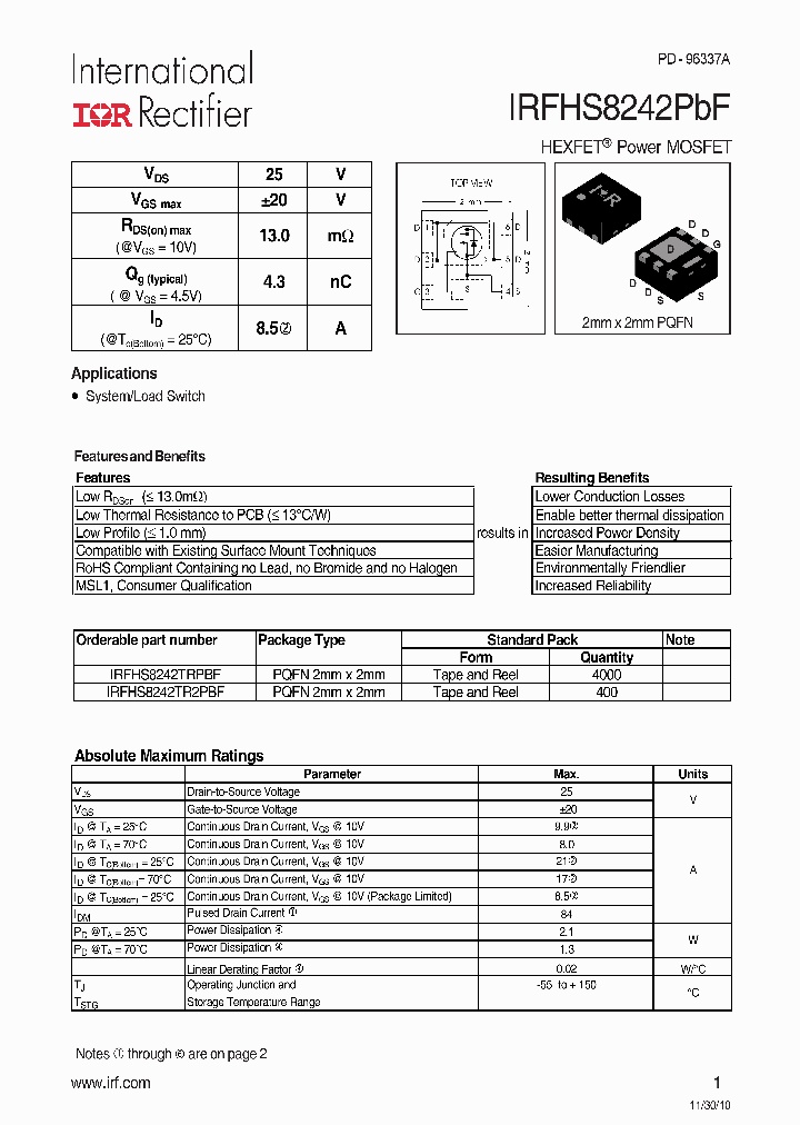 IRFHS8242PBF_2051647.PDF Datasheet