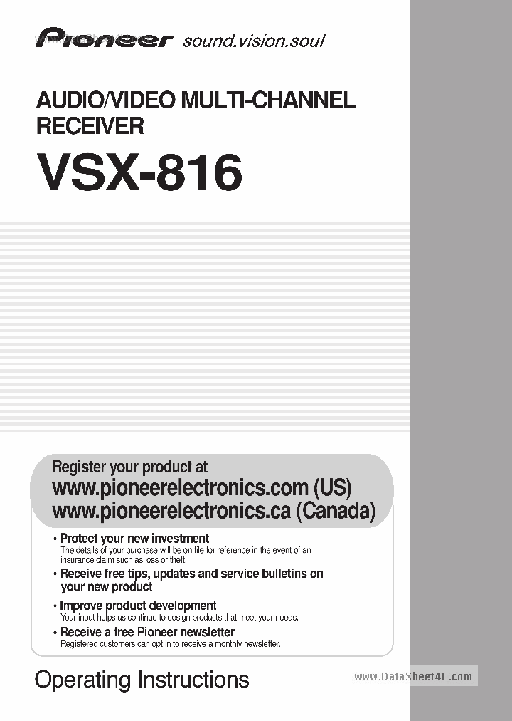 VSX-816_2066793.PDF Datasheet