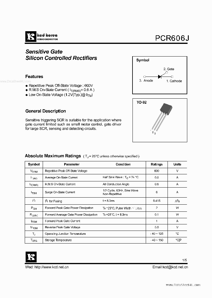 PCR606J_2076416.PDF Datasheet Download --- IC-ON-LINE